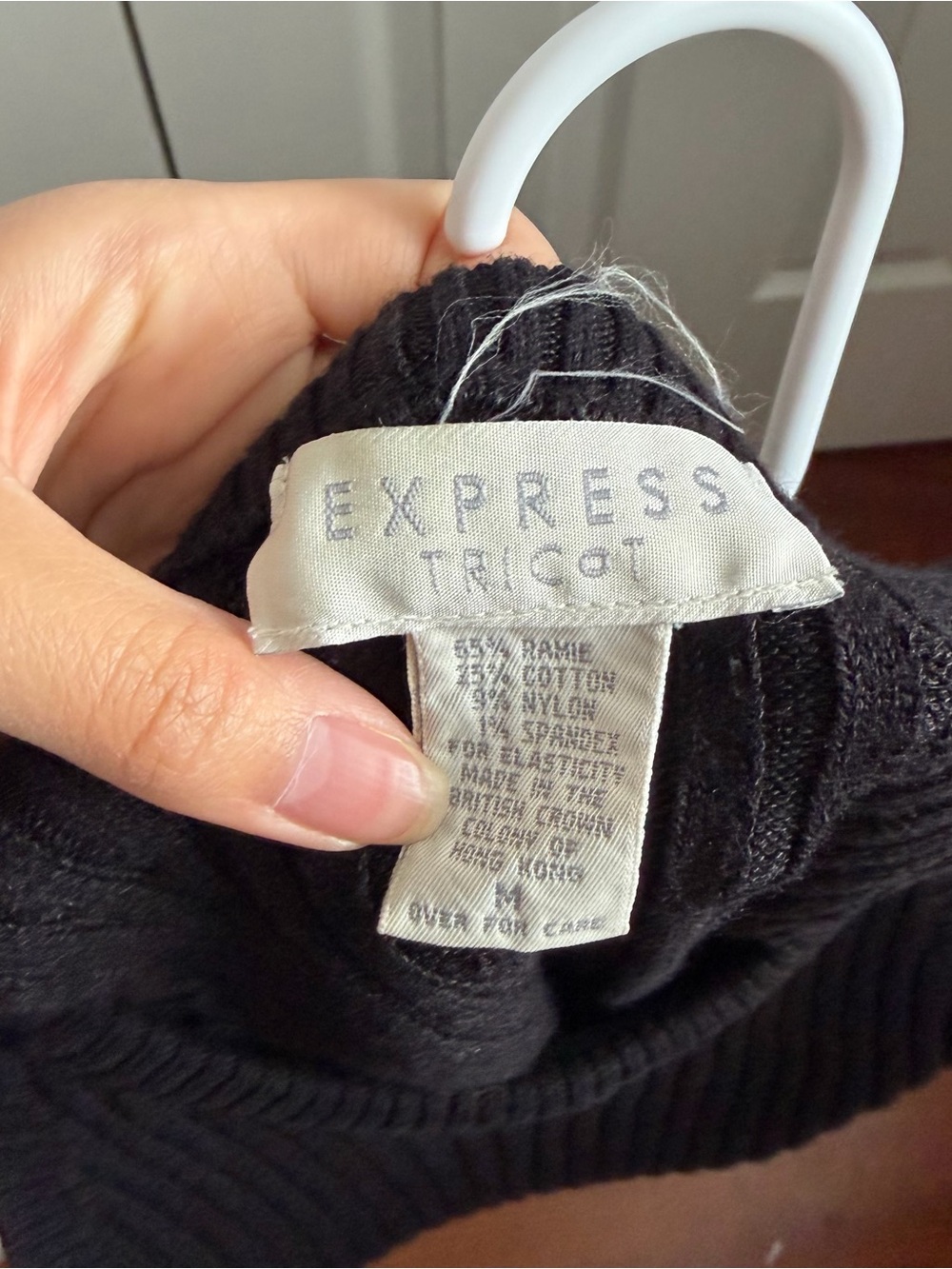 Express Black Ribbed Tank Top - Picture 3 of 3